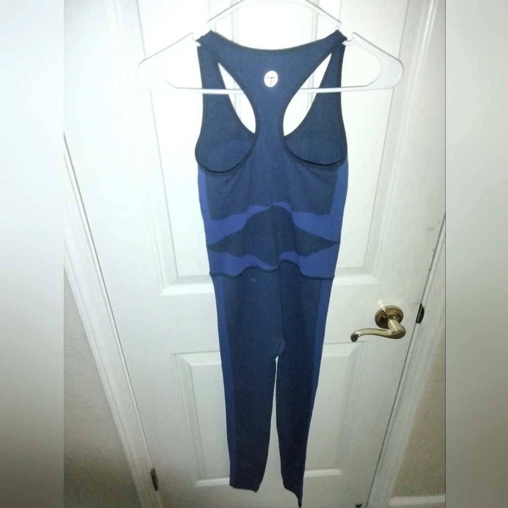 Tory Burch Sport Blue Seamless Unitard Jumpsuit XS - Picture 5 of 10